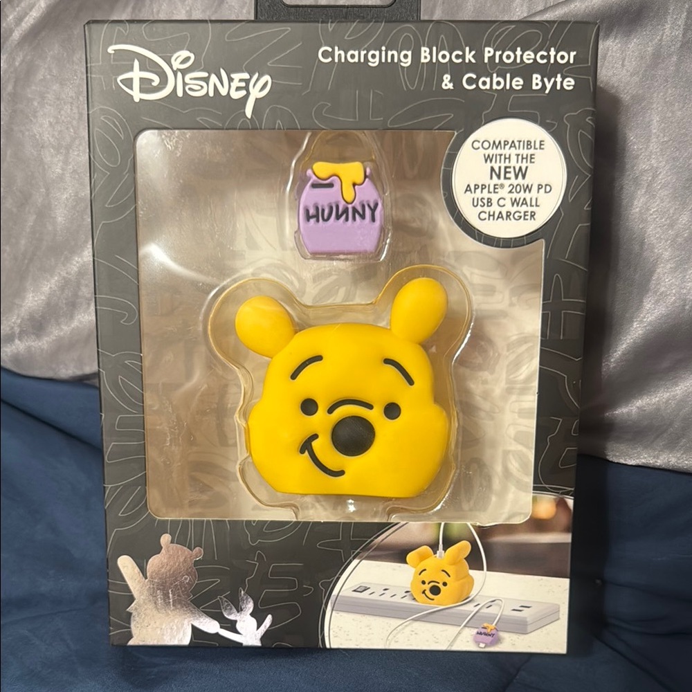 Disney Winnie the Pooh Charging Block Protector - Yellow and Purple